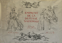 Emprunt de la Défense nationale. Faisons tous notre devoir. Nos fils aux armées. Notre or au pays