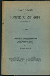 L'Organisation corporative des métiers de la draperie à Valenciennes dans la seconde moitié du XIVe siècle (1362-1403)