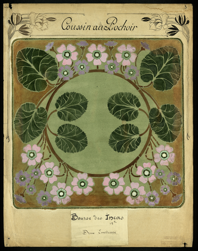 Coussin au pochoir