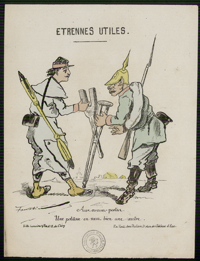 Etrennes utiles. Aux avant-postes. Une politesse en vaut bien une autre