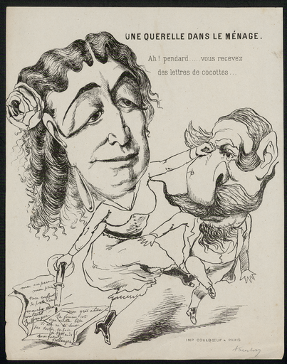 Une querelle dans le ménage. Ah ! pendard... vous recevez des lettres de cocottes...