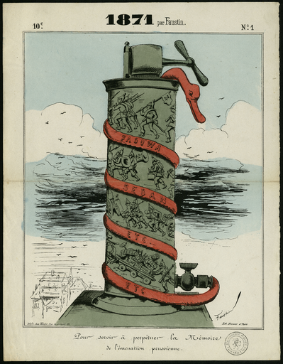 1871 par Faustin N° 1. Pour servir à perpétuer la mémoire de l'évacuation prussienne.