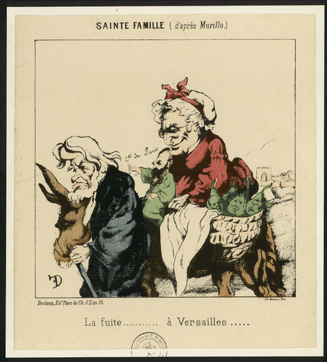 Sainte Famille (d'après Murillo). La fuite... à Versailles...