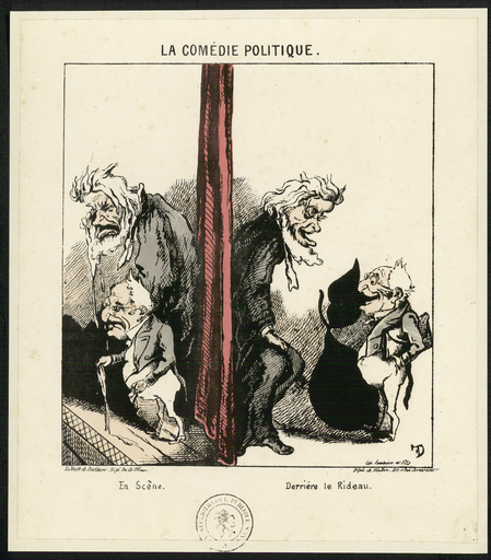 La comédie politique. En scène. Derrière le rideau.