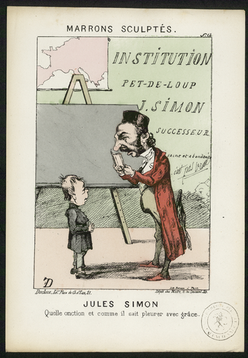 Marrons sculptés N°14. Jules Simon. Quelle onction et comme il sait pleurer avec grâce.
