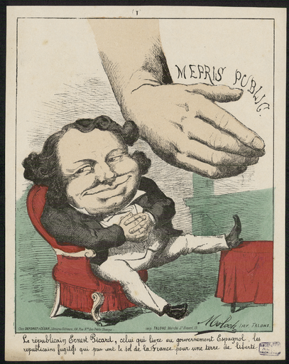 Le républicain Ernest Picard, celui qui livre au gouvernement espagnol les républicains fugitifs qui prennent le sol de la France pour une terre de liberté.