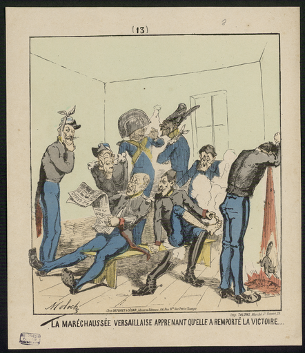 La maréchaussée versaillaise apprenant qu'elle a remporté la victoire...