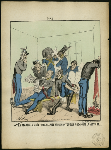La maréchaussée versaillaise apprenant qu'elle a remporté la victoire...