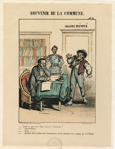Souvenirs de la Commune N°3. Quest- ce que vous étiez pendant la Commune ? - Commandant...