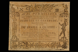 [Annonce de représentation d'Isabelle et Gertrude, du Diable à quatre...]