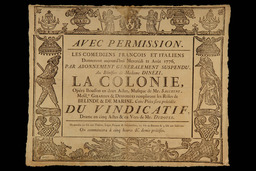 [Annonce de représentation de La Colonie...]