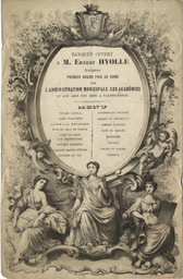 Banquet offert à M. Ernest Hyolle Sculpteur Premier Grand Prix de Rome par l'Administration Municipale, ...