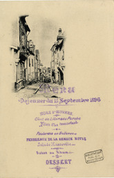Déjeuner du 15 Septembre 1896 : menu