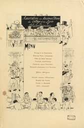 Association des Anciens Elèves du Collège et du Lycée de Valenciennes 11 novembre 1899 : menu