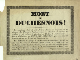 Mort de Duchesnois !