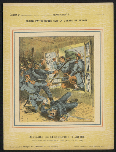 Bataille de Rezonville (16 août 1870). Combat dans les maisons de Flavigny (8e et 23e de ligne)