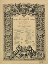 Centenaire de la Fondation des Académies de Valenciennes : fête du 17 décembre 1885... [ : programme]