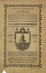 Invitation est faite à tous de prendre part à la Noce d'un Mandarin...