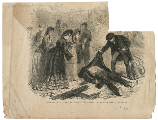 Souvenirs de la Commune. Après l'enlèvement d'une barricade.