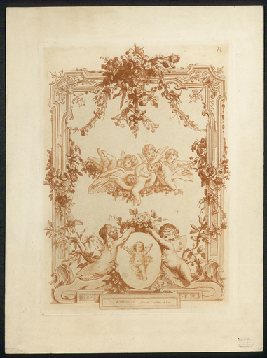 [Angelots et putti portant des guirlandes de fleurs]