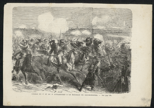 Charge du 8e et du 9e cuirassiers à la bataille de Reichschoffen