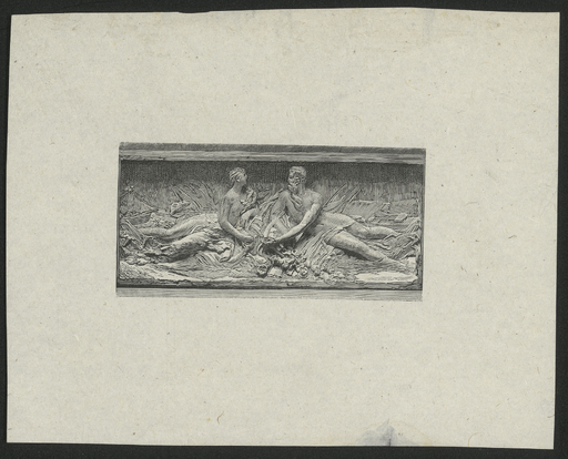 [Le Lot offrant les produits du Midi à la Seine, bas-relief du monument à Clément Marot]