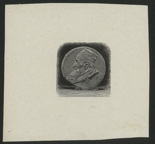 [Médaille d'homme barbu de profil. Mariette ?]