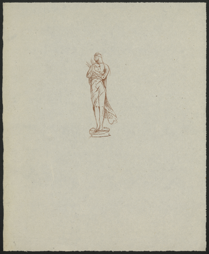 [Croquis de la première version de la muse d'André Chénier]