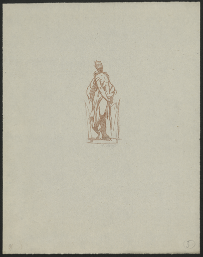 [Croquis d'une version de la statue la Source ?]