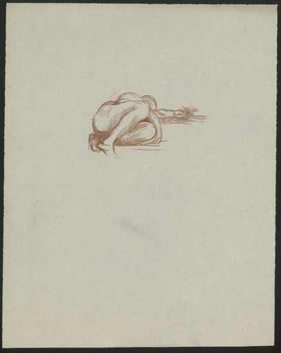 [Croquis d'une figure couchée, en raccourci]