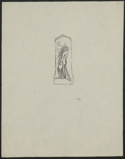 [Croquis du tombeau de Charles Chaplin]