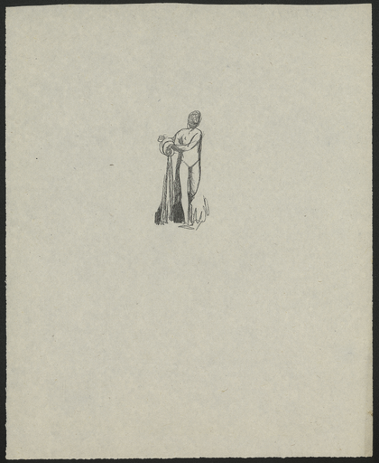 [Croquis d'une figure féminine versant une cruche]