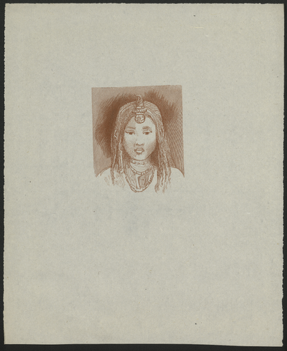 [Croquis du portrait d'une jeune Egyptienne]
