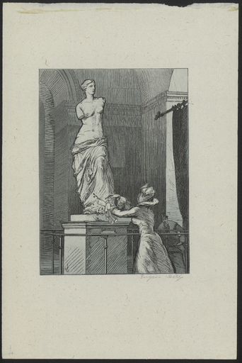 [La visiteuse du Louvre devant la Vénus de Milo]
