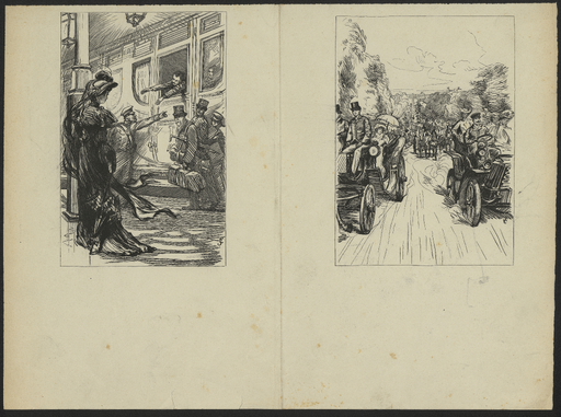 [Course entre le comte Lucius et son idole, cheval contre automobile]