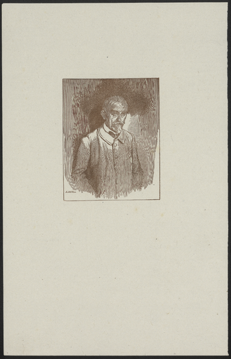 [Portrait de Joris-Karl Huysmans en bistre]