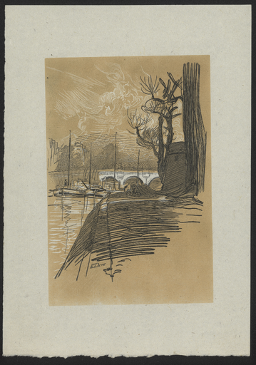 [Vue des quais et de la Seine donnant sur le Pont Neuf à Paris]