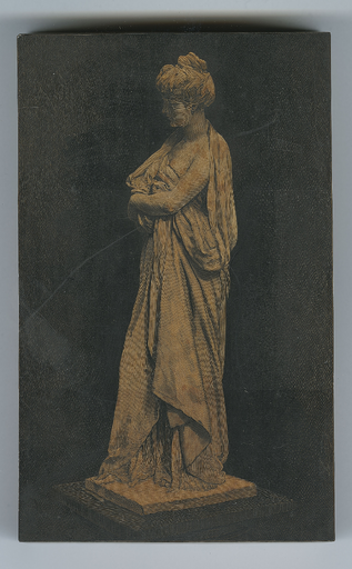 [Matrice de l'estampe de "La pensée sorbonienne, statue de profil"]