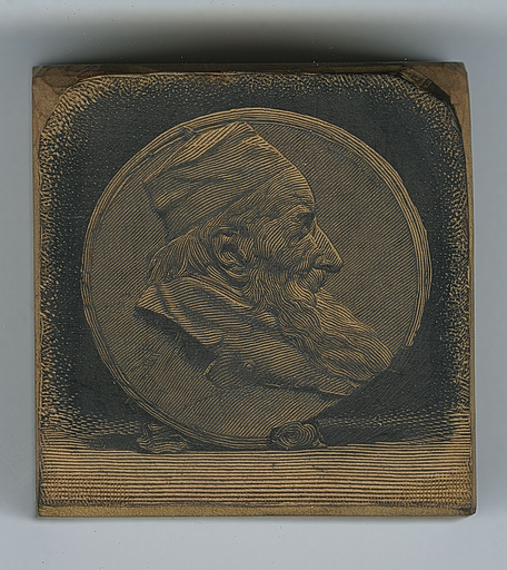Matrice de la médaille d'homme barbu de profil. [Mariette ?]