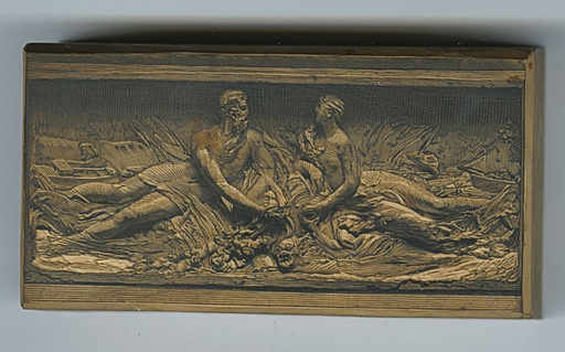 Matrice du [Lot offrant les produits du Midi à la Seine, bas-relief du monument à Clément Marot]