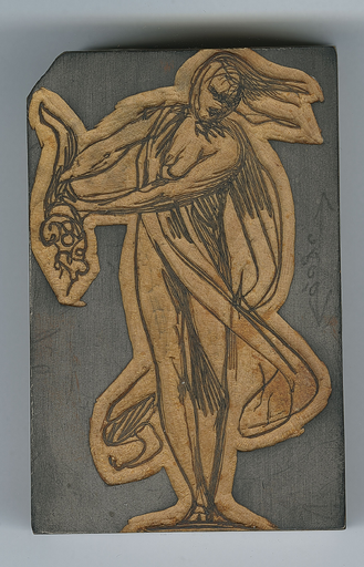Matrice du [Croquis de la figure féminine de l'Abondance renversant sa corne]
