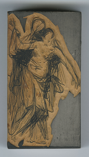 Matrice du [Croquis d'un personnage soutenant une figure féminine debout]