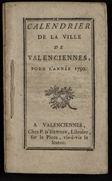 Calendrier de la ville de Valenciennes