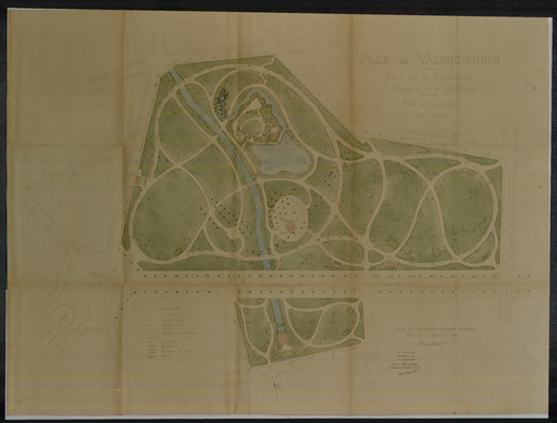 Ville de Valenciennes. Parc de la Rhônelle et square de la Dodenne. Plan d'exécution